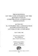 Cover of General problems of literary history = by International Comparative Literature Association. Congress