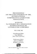Front cover of Comparative poetics = by International Comparative Literature Association. Congress