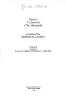 Front cover of Dante's Il convivio = by Dante Alighieri