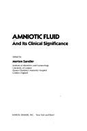 Front cover of Amniotic Fluid Clin Signif (Reproductive Medicine) by Pinder Merton Ed. Merton Ed. Sandler