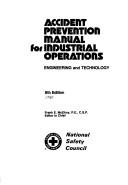 Cover of Accident Prevention Manual by National Safety Council.