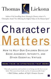 Cover of Character Matters by Thomas Lickona