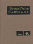 Front cover of Literature Criticism from 1400 to 1800 by Gale Group