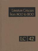 Cover of Literature Criticism from 1400 to 1800 by Jelena O. Krstovic