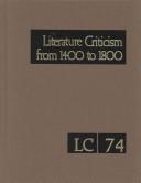 Cover of Literature criticism from 1400 to 1800 by Thomas J. Schoenberg
