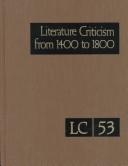 Front cover of Literature criticism from 1400 to 1800 by Lawrence J. Trudeau