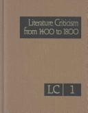 Cover of Literature criticism from 1400 to 1800 by Thomas J. Schoenberg