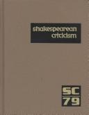 Cover of SC Vol 79 Shakespearean Criticism by Michael L. Lablanc