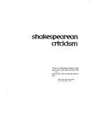 Cover of SC Volume 67 Shakespearean Criticisim by Lynn M. Zott
