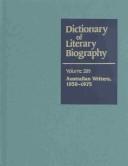Front cover of Australian writers, 1950-1975 by Selina Samuels