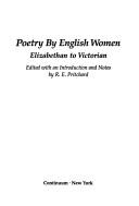 Front cover of Poetry by English women by R. E. Pritchard
