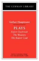 Cover of Plays by Gerhart Hauptmann