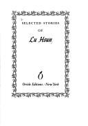 Front cover of Selected stories of Lu Hsun by Lu Xun