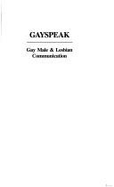 Cover of Gayspeak by James W. Chesebro