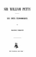 Cover of Sir William Petty by Maurice Pasquier
