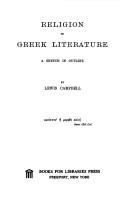 Cover of Religion in Greek literature by Lewis Campbell
