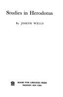 Cover of Studies in Herodotus by Joseph Wells
