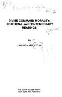 Cover of Divine command morality by Janine Marie Idziak