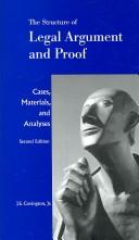 Front cover of The structure of legal argument and proof by J. S. Covington