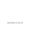 Front cover of The anatomy of the law by Adolph Julius Rodenbeck