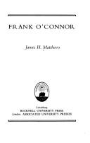 Cover of Frank O'Connor by James H. Matthews