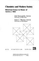 Cover of Chemistry and modern society by Aaron John Ihde