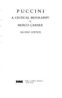Cover of Puccini by Mosco Carner