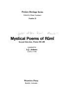 Front cover of Mystical poems of Rūmī by Rumi (Jalāl ad-Dīn Muḥammad Balkhī)