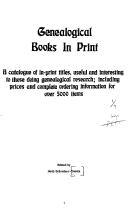 Front cover of Genealogical and Local History Books in Print by Netti Schreiner-Yantis