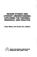 Front cover of Reader stance and literary understanding by Carole Cox