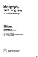 Cover of Ethnography and Language in Educational Settings (Advances in Discourse Processes , Vol 5) by Unknown