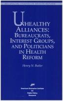 Front cover of Unhealthy alliances by Henry N. Butler