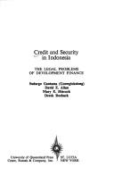 Front cover of Credit and security in Indonesia by Sudargo Gautama