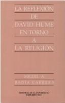 Front cover of La reflexión de David Hume en torno a la religión by Miguel A. Badía Cabrera