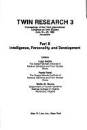 Front cover of Twin research 3 by International Congress on Twin Studies (3rd 1980 Jerusalem)