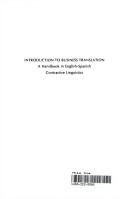 Front cover of Introduction to business translation by Carmen Pérez Román
