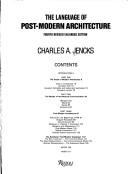 Front cover of The language of post-modern architecture by Charles Jencks