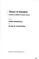 Front cover of Theory of valuation by Sudipto Bhattacharya