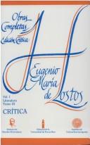 Cover of Crítica by Eugenio María de Hostos