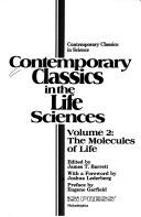 Front cover of Contemporary classics in the life sciences by James T. Barrett