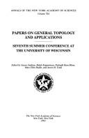 Cover of Papers on general topology and applications by Susan Andima