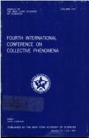 Front cover of Fourth International Conference on Collective Phenomena by International Conference on Collective Phenomena (4th 1981 Moscow, R.S.F.S.R.)