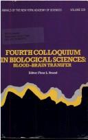 Front cover of Fourth Colloquium in Biological Sciences by Colloquium in Biological Sciences (4th 1986 New York, N.Y.)