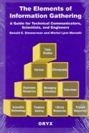 Front cover of The elements of information gathering by Donald E. Zimmerman