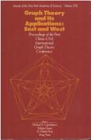Front cover of Graph theory and its applications by China-USA International Graph Theory Conference (1st 1986 Jinan, Shandong Sheng, China)