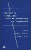 Front cover of The Study of temperament by Robert Plomin