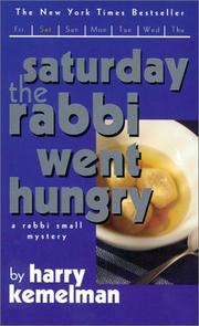 Cover of Saturday the Rabbi Went Hungry by Harry Kemelman