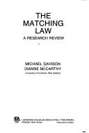Cover of The matching law by Michael Davison