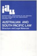 Front cover of Australian and South Pacific law by IALL Course on Law Librarianship (8th 1981 Sydney and Canberra, Australia)