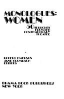 Cover of Monologues--women by Robert Emerson